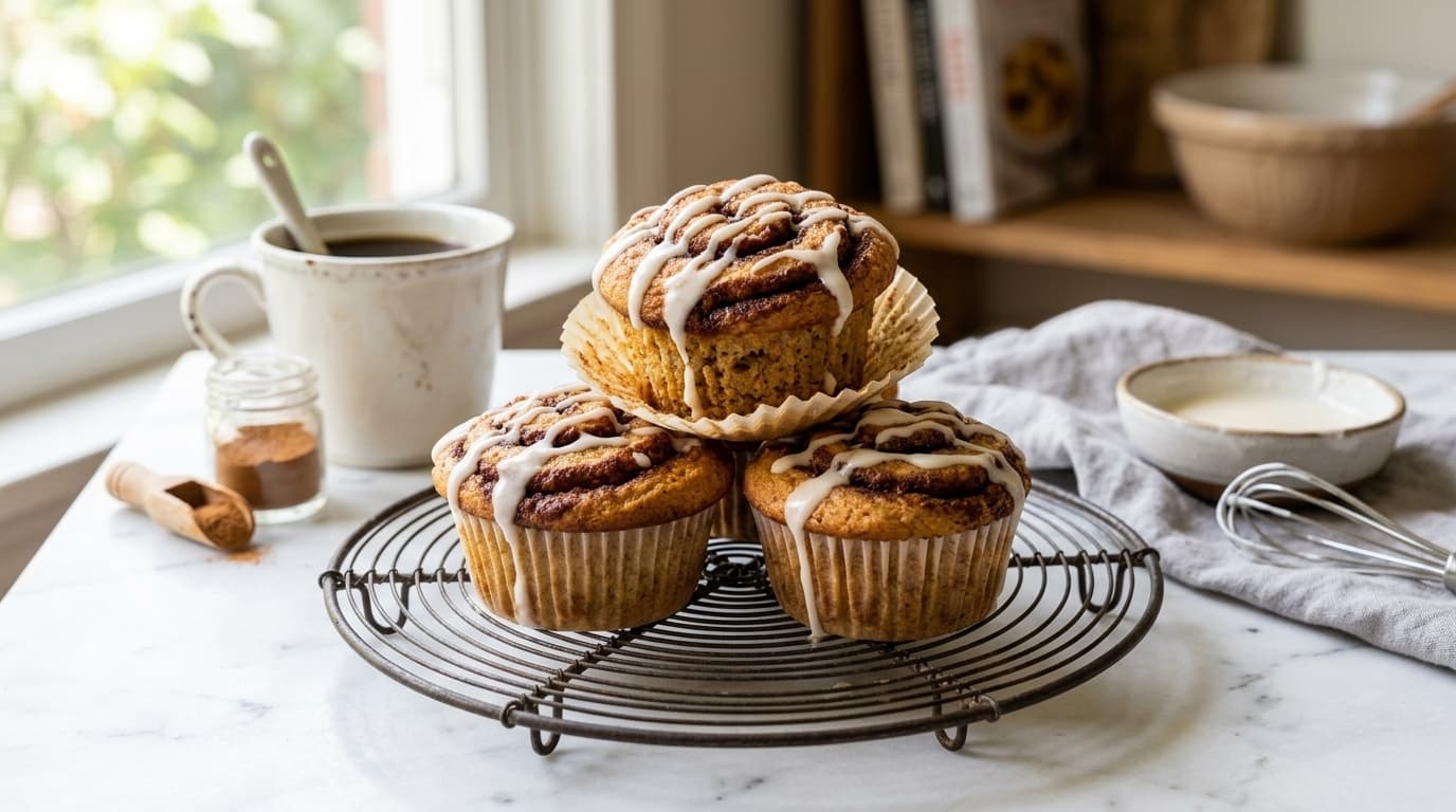 Guilt-Free Bakery Bliss: Keto Cinnamon Roll Protein Muffins
