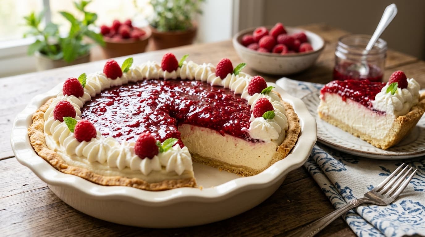 Guilt-Free Bliss: Heavenly Keto Raspberry Cream Pie